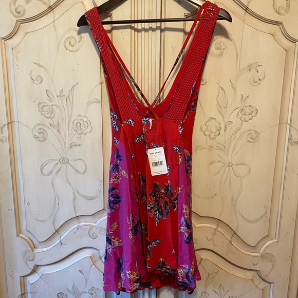 Free people cherry combo short dress NWT - Picture 5 of 5
